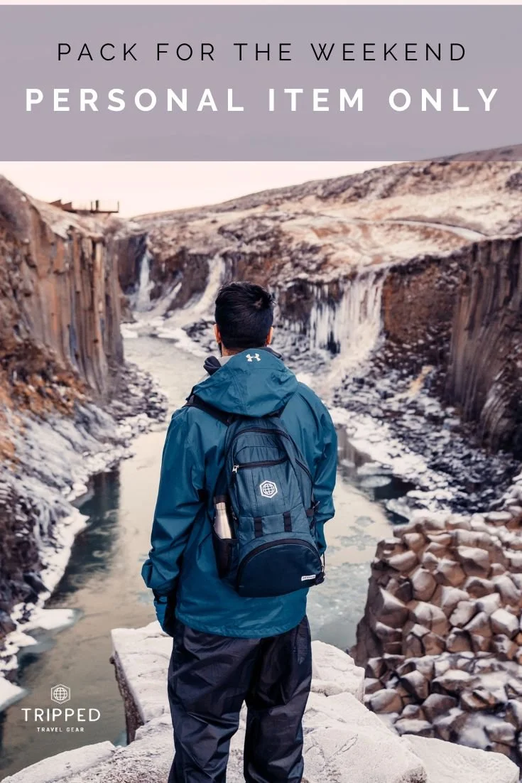 Traveling with sales only a backpack